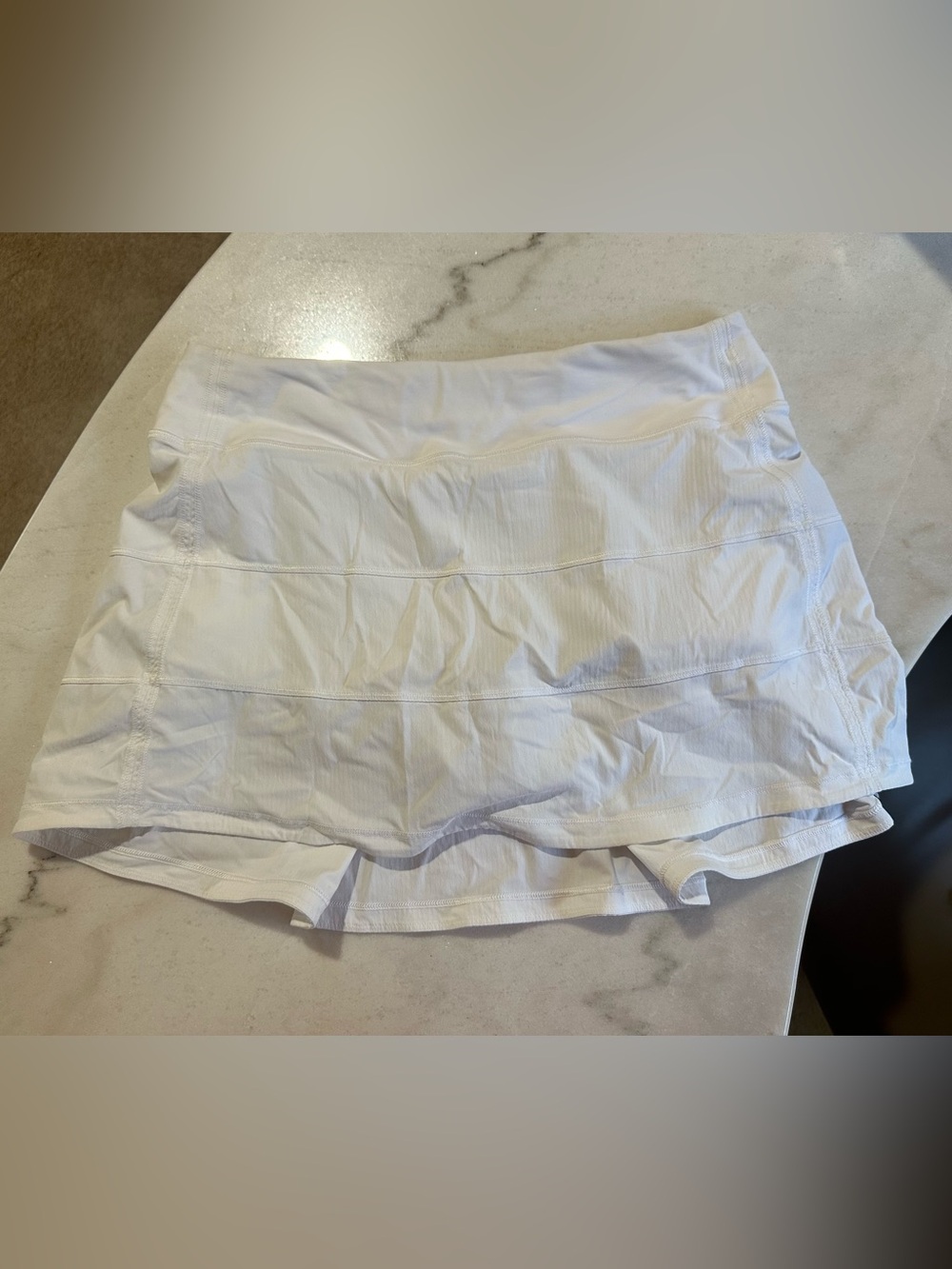 Lululemon White Athletic Skort with Built-In Shorts Size 6 (Tall)